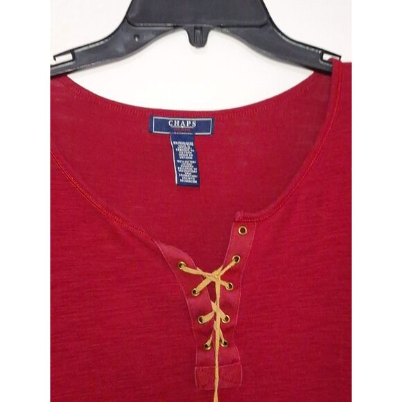 A Chaps Women's Plus Sized Lace Front Shirt Western Ranch Casual Rodeo 3X - Picture 8 of 10